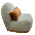 Sculptural Modern Club Chair - Side View