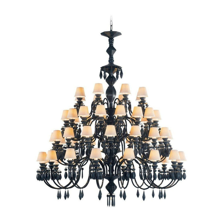 Sculptural Porcelain Cluster Chandelier with Metal Frame