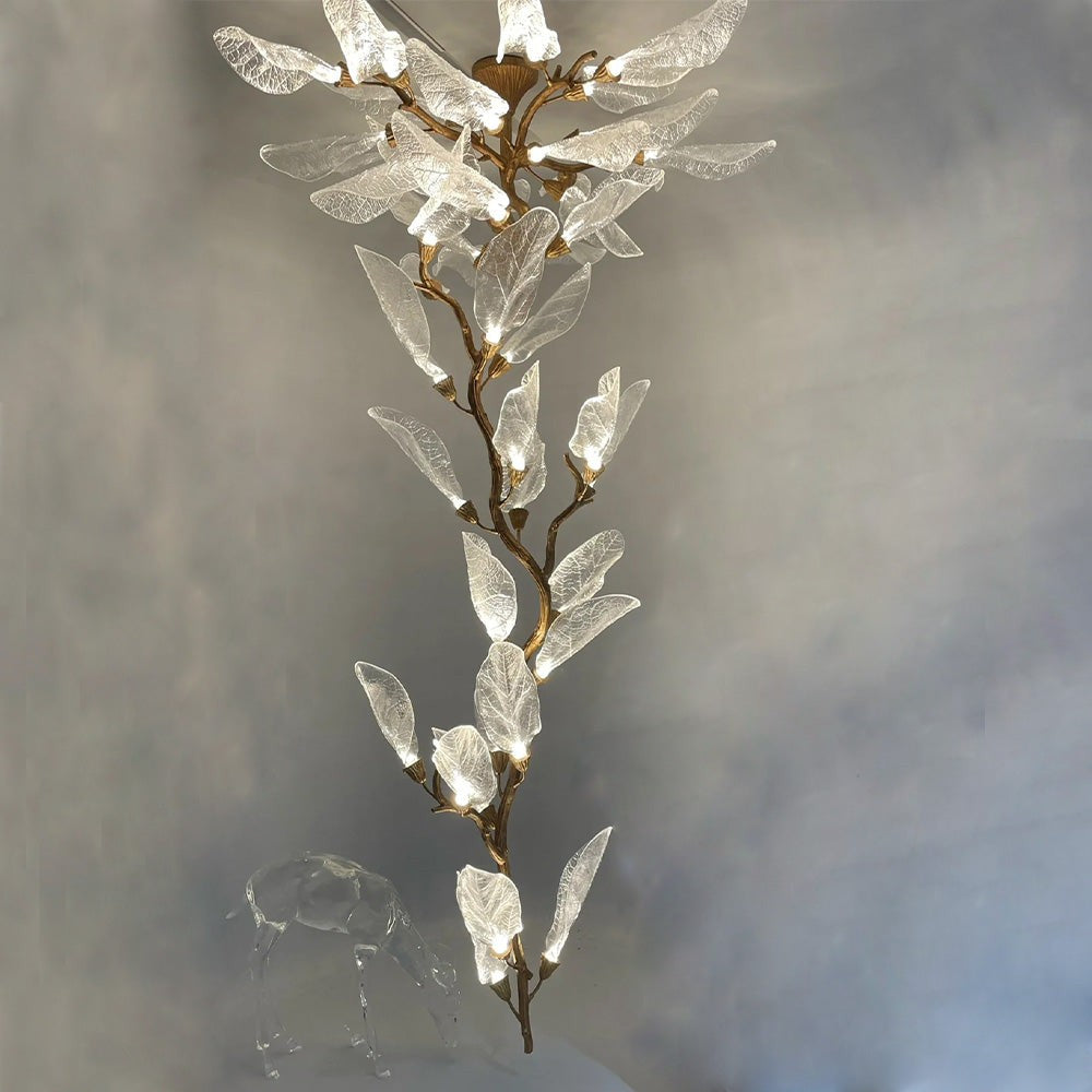 Sculptural Resin Petal Cluster Chandelier