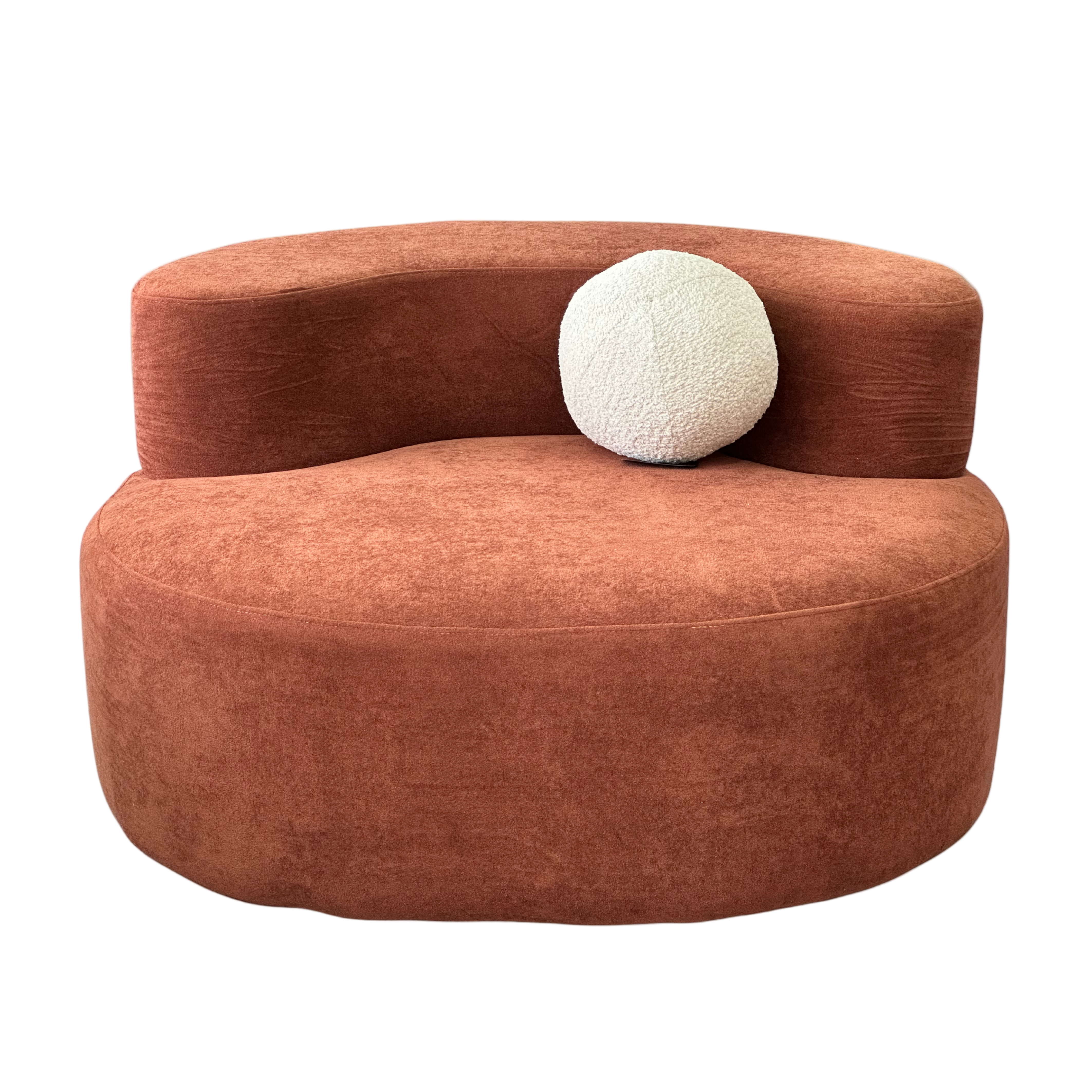 Colmar sculptural velvet accent chair