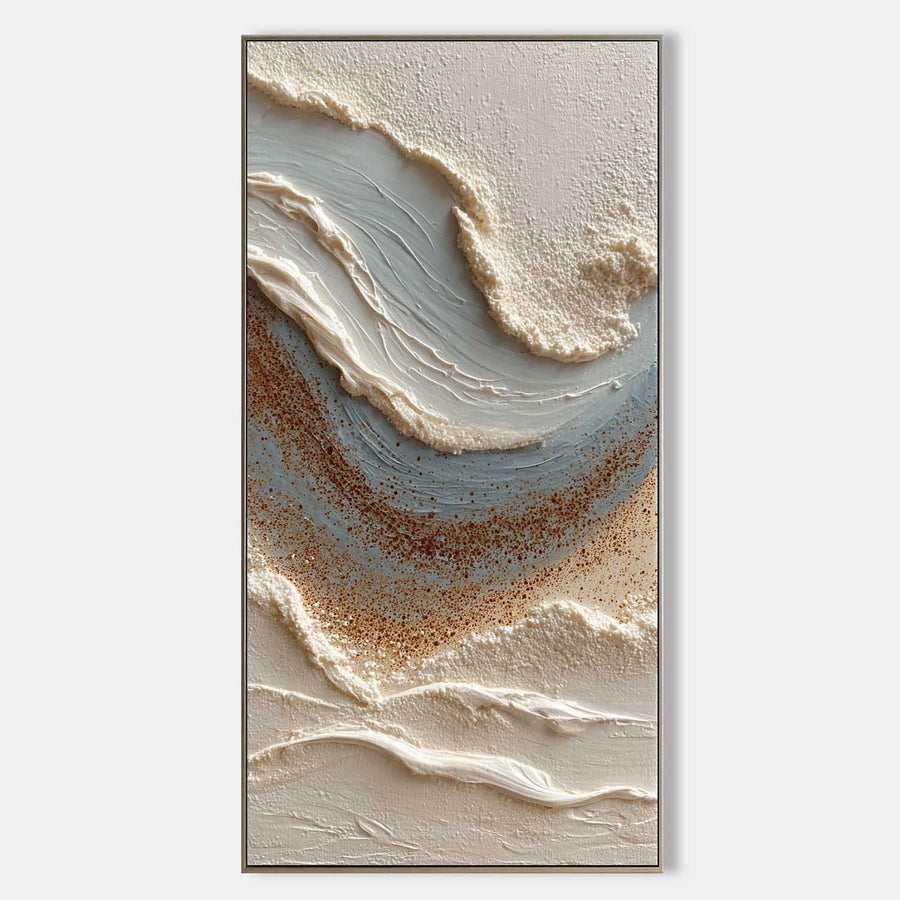 Sea Foam Swirl in Sand Relief