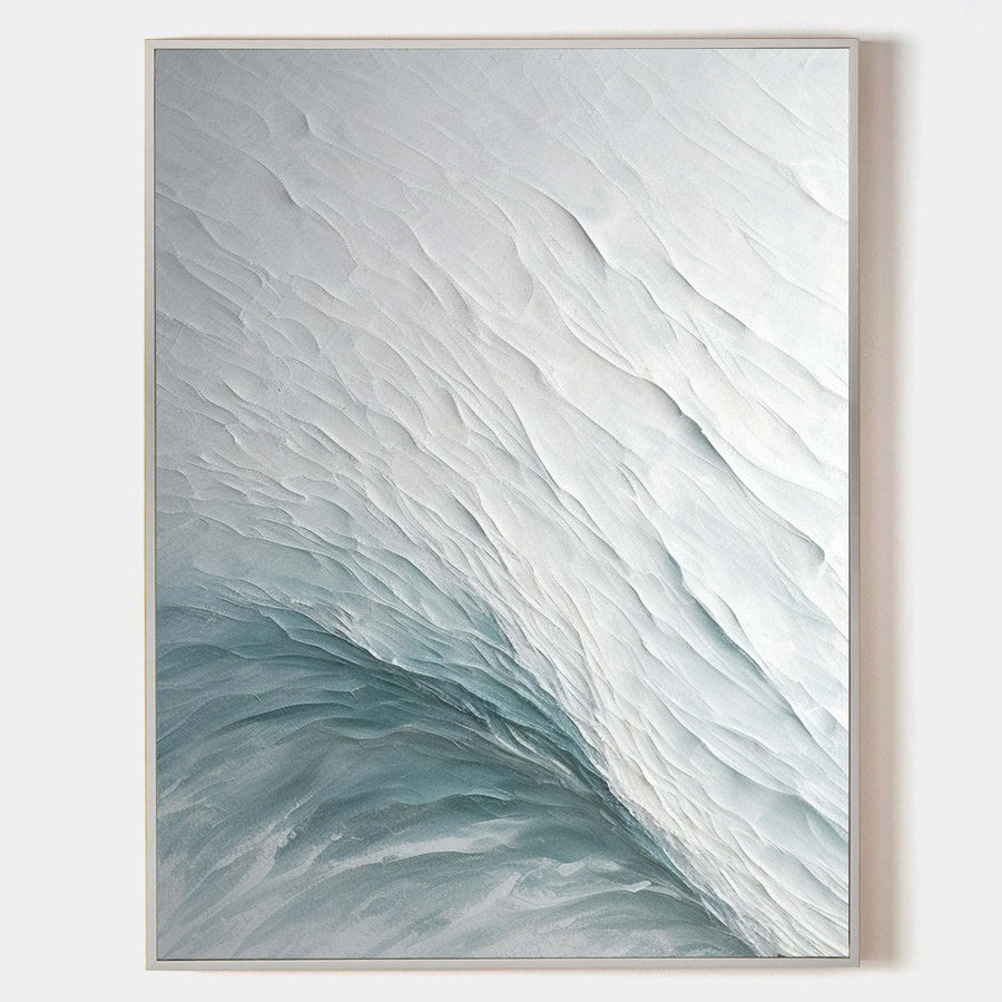 Sea Glass Wave in Sculpted Relief