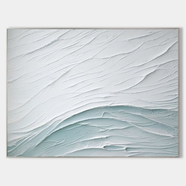 Seafoam Drift in Sculpted White