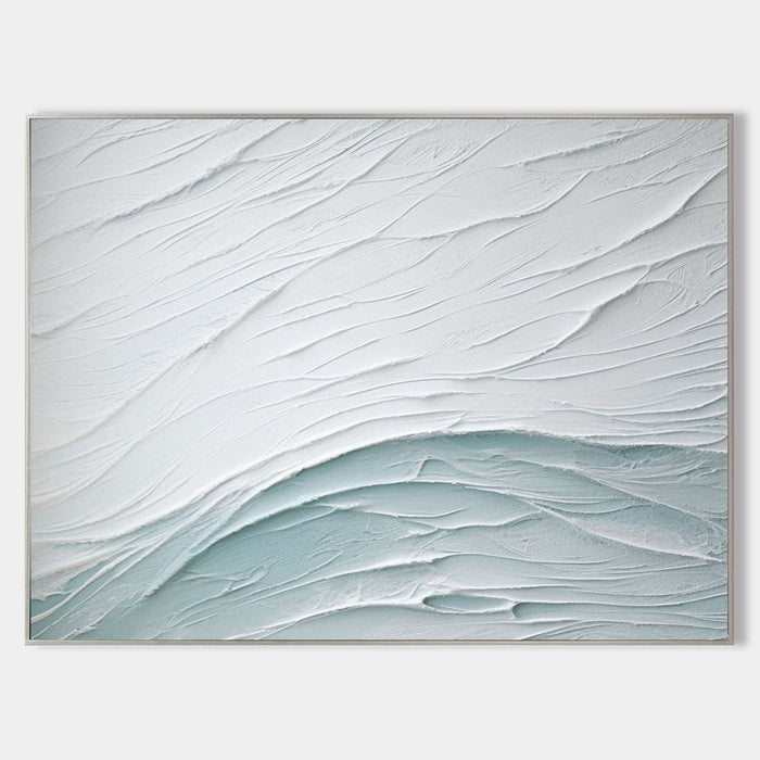 Seafoam Drift in Sculpted White