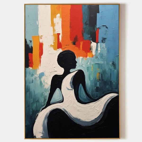 Seated Silhouette in Flowing White