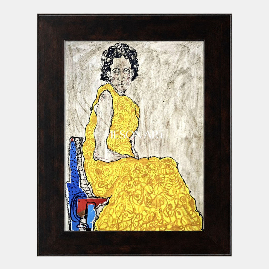 Seated Woman in Saffron Gown