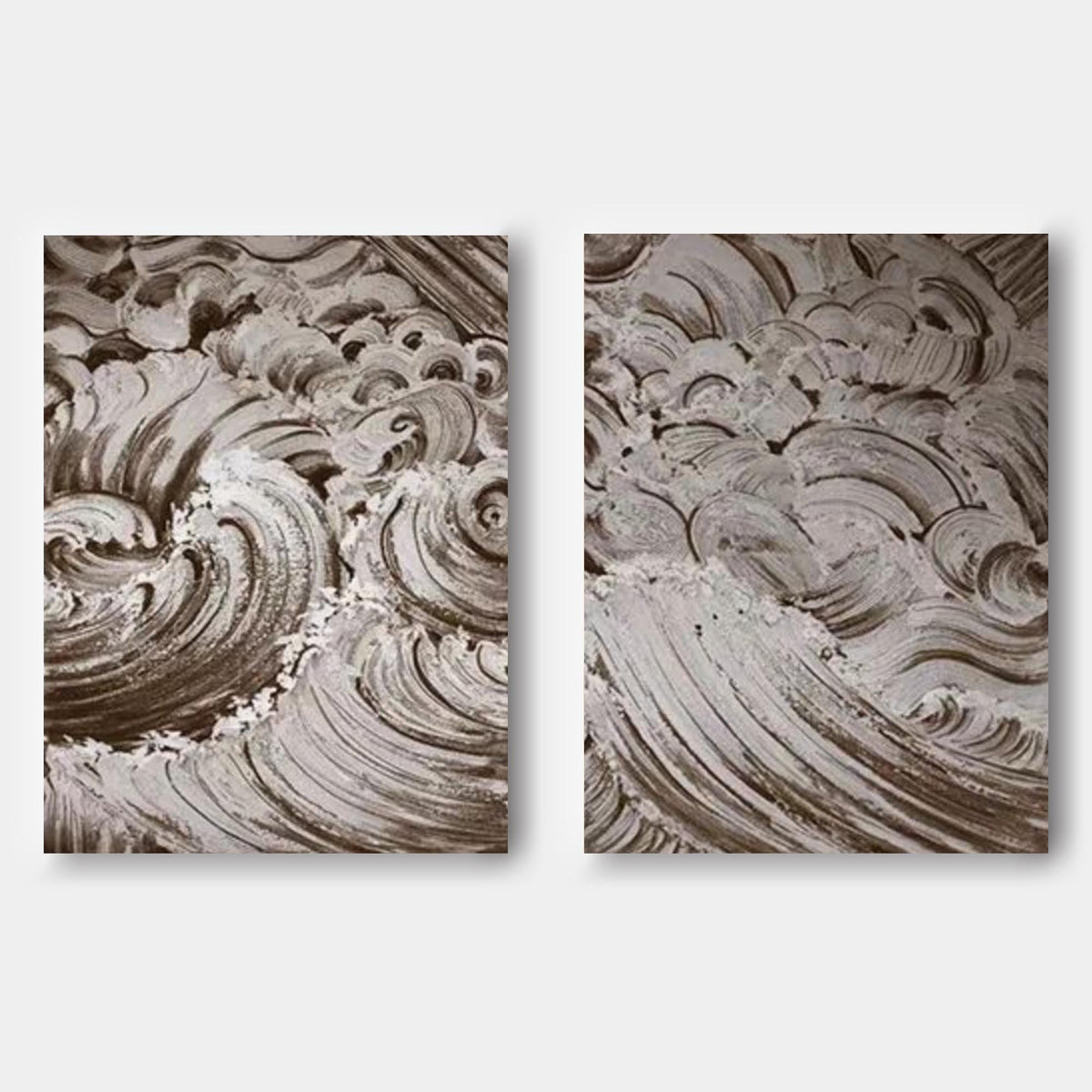 Sepia Wave Crests in Relief