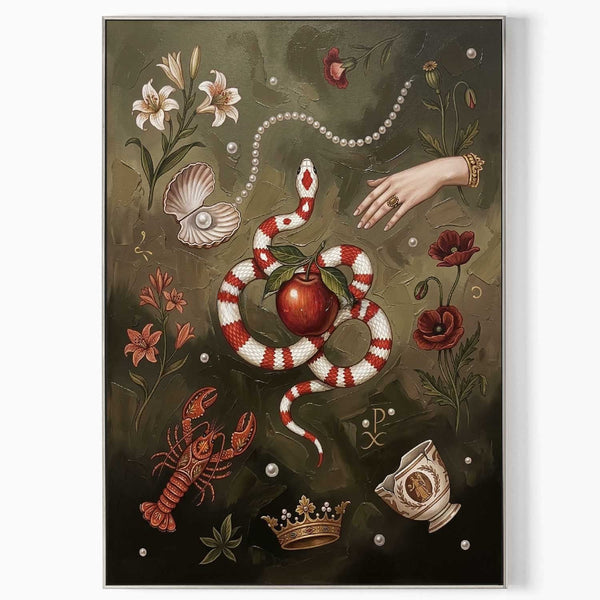 Serpent and Apple Among Pearls