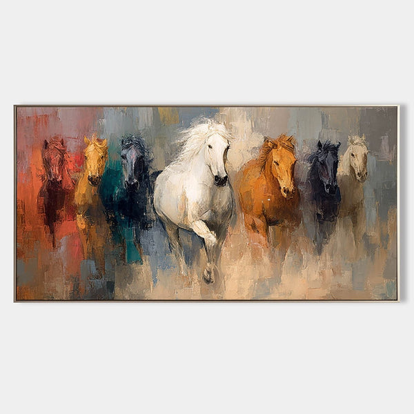 Seven Horses Running Through Color