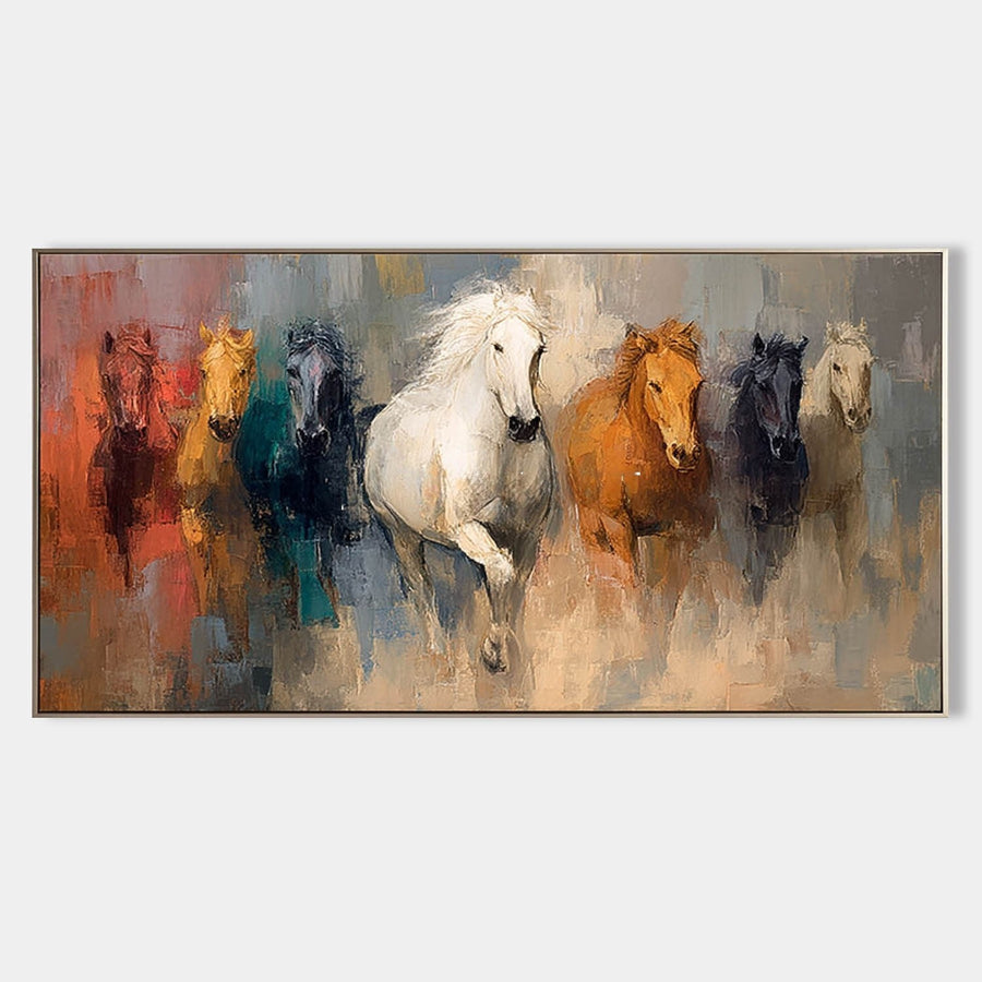 Seven Horses Running Through Color