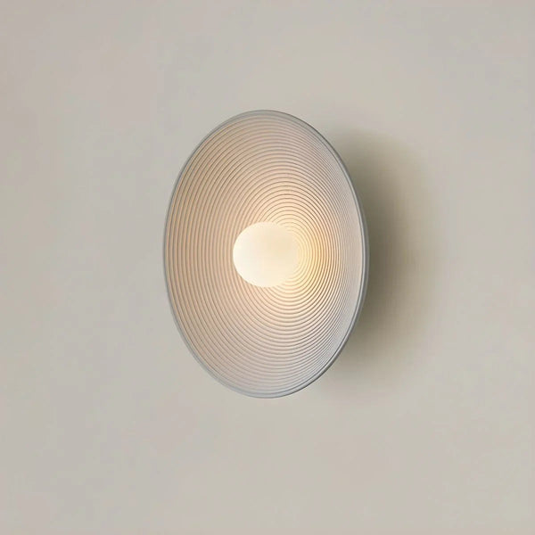 Shallow Matte Glazed Ceramic Disc Wall Sconce