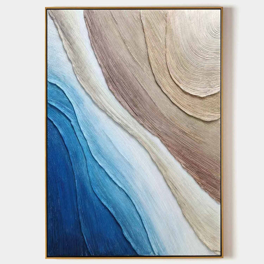 Shoreline Ripples in Sand and Blue
