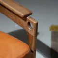 Siena Walnut Leather Armchair - View 5