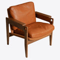 Siena Walnut Leather Armchair - View 1