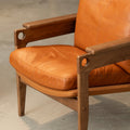 Siena Walnut Leather Armchair - View 3