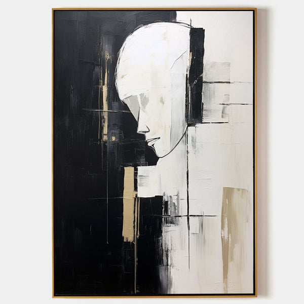 Silent Profile in Black and Ivory