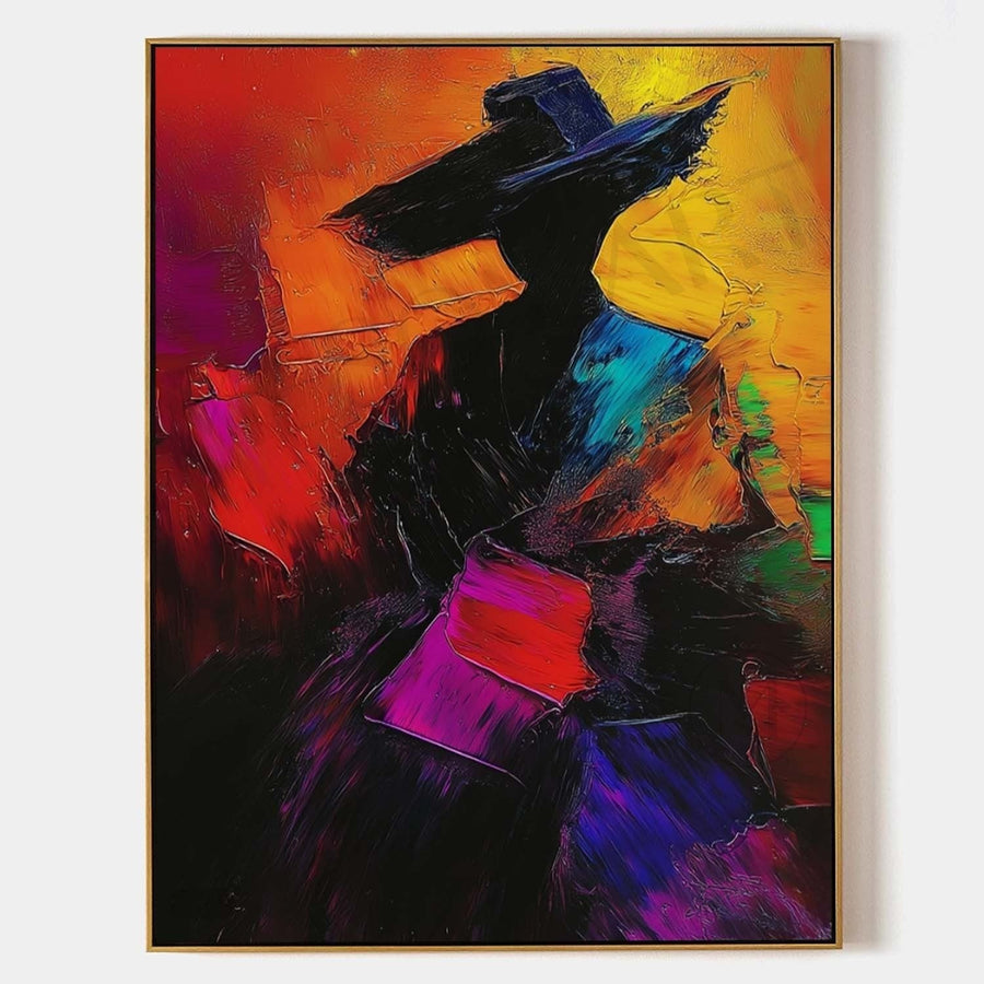 Silhouette in a Wide-Brimmed Hat