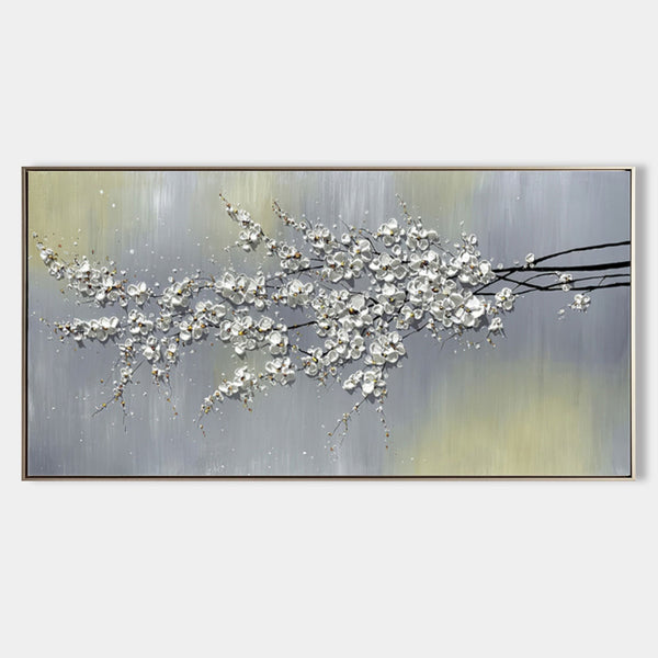 Silver Blossom Branch in Soft Light