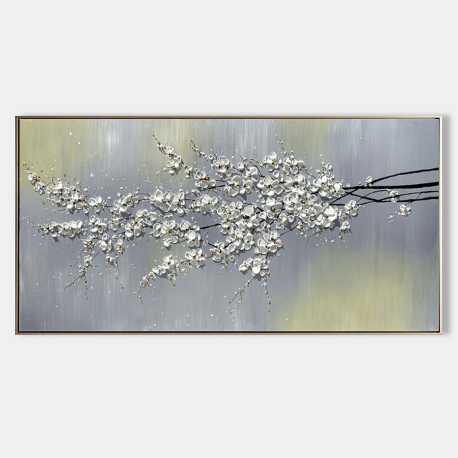 Silver Blossom Branch in Soft Light
