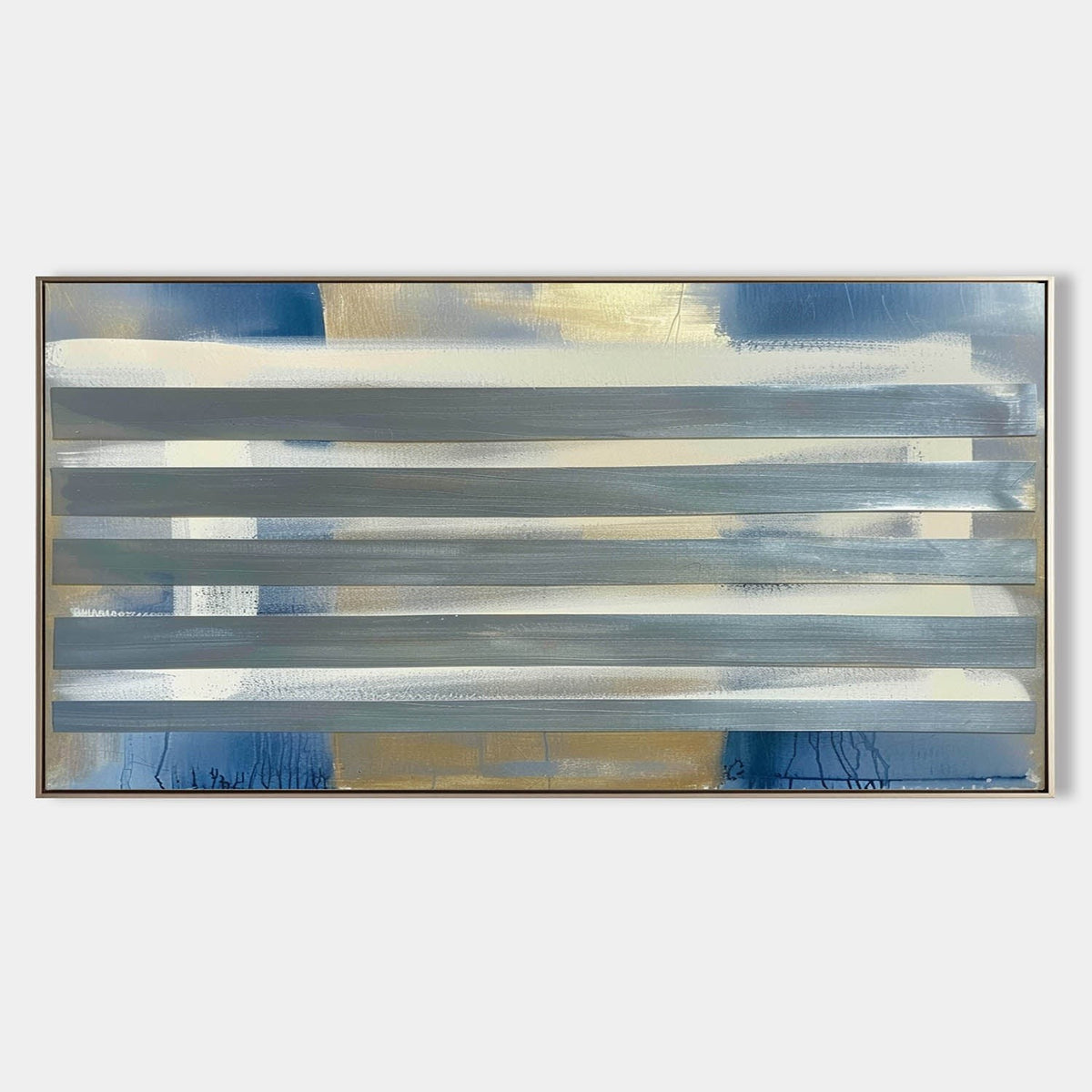 Slate Bands Over Blue and Gold