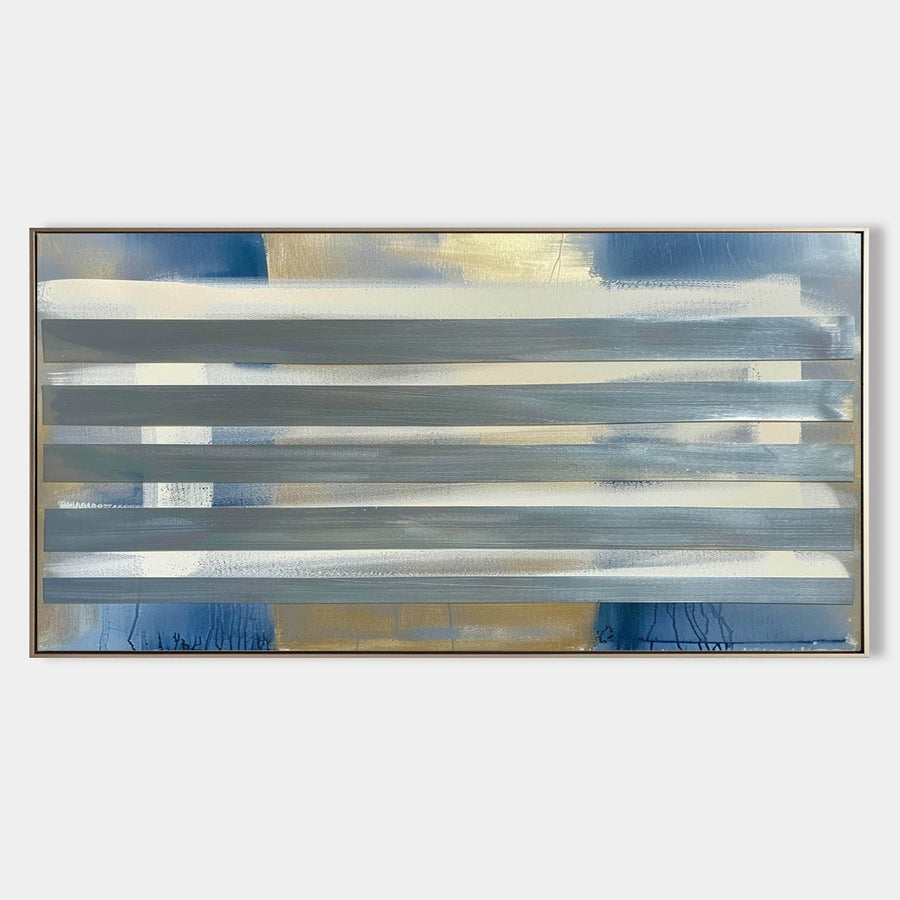 Slate Bands Over Blue and Gold
