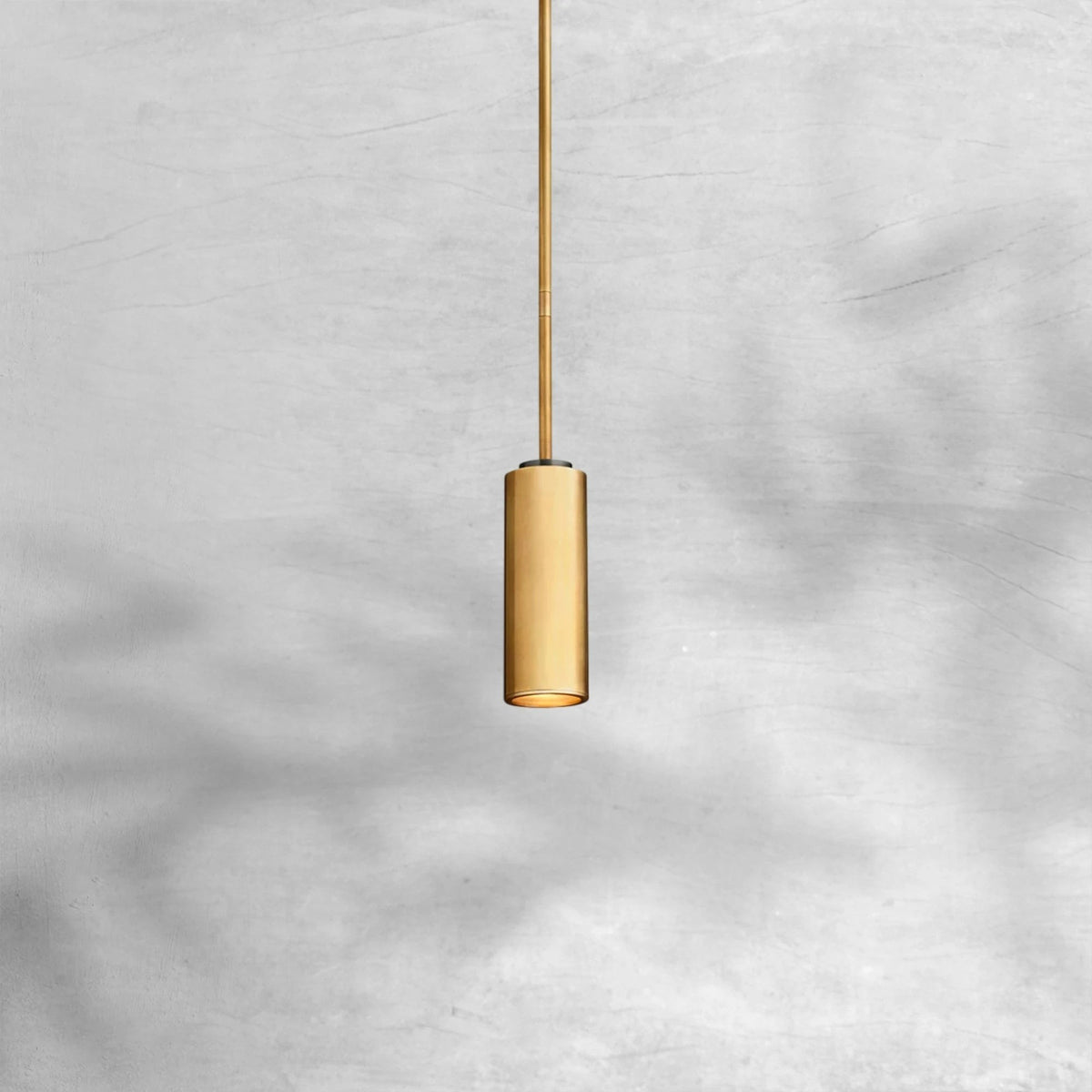 Slim Brass Cylinder Can Light Pendant