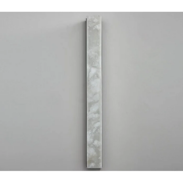 Slim Linear Marble and Copper Wall Sconce