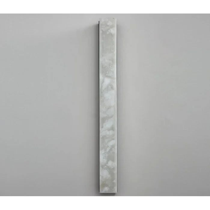 Slim Linear Marble and Copper Wall Sconce