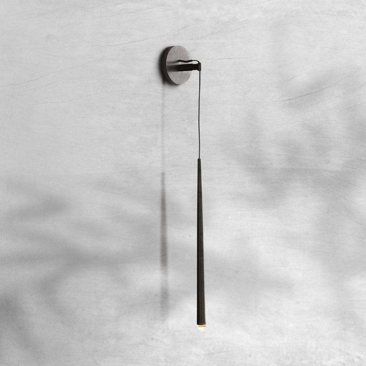 Slim Linear Solid Brass LED Wall Sconce