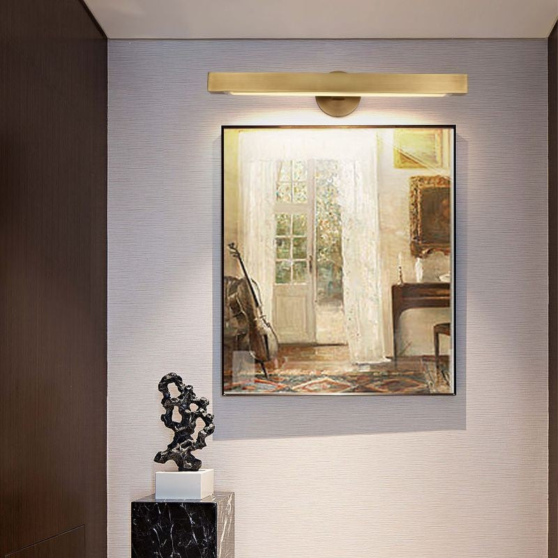 Slim Squared Linear Brass Picture Light