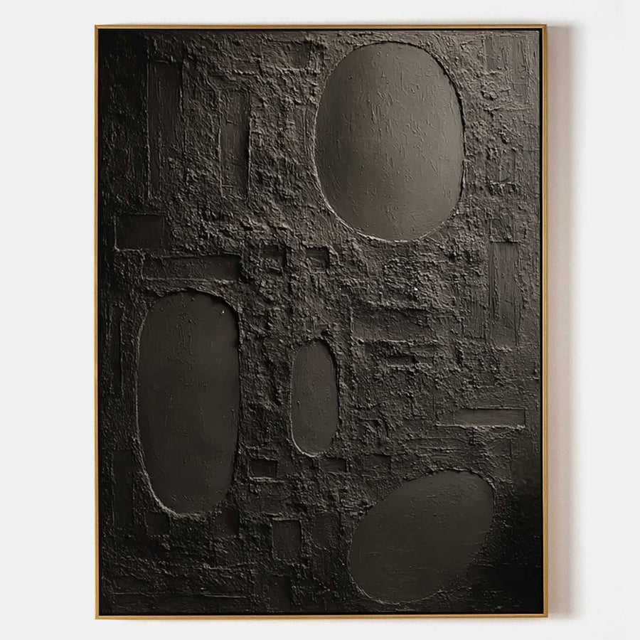 Smooth Ovals in Charcoal Relief