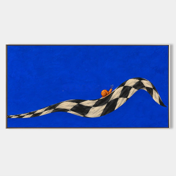 Snail on a Checkered Ribbon