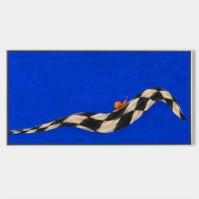 Snail on a Checkered Ribbon