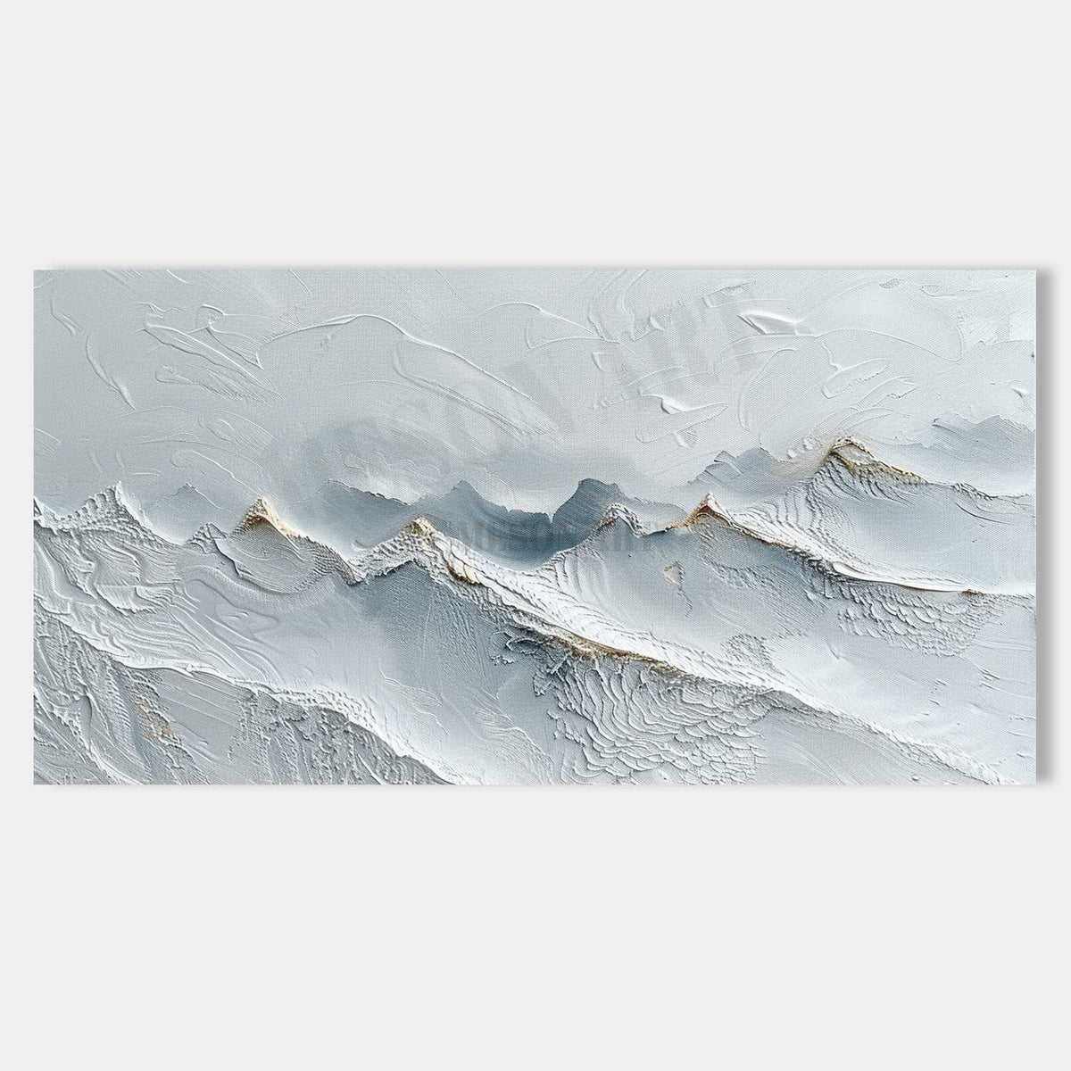 Snowbound Ridges in Soft Mist