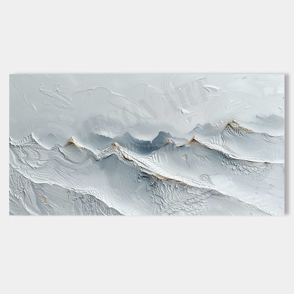Snowbound Ridges in Soft Mist