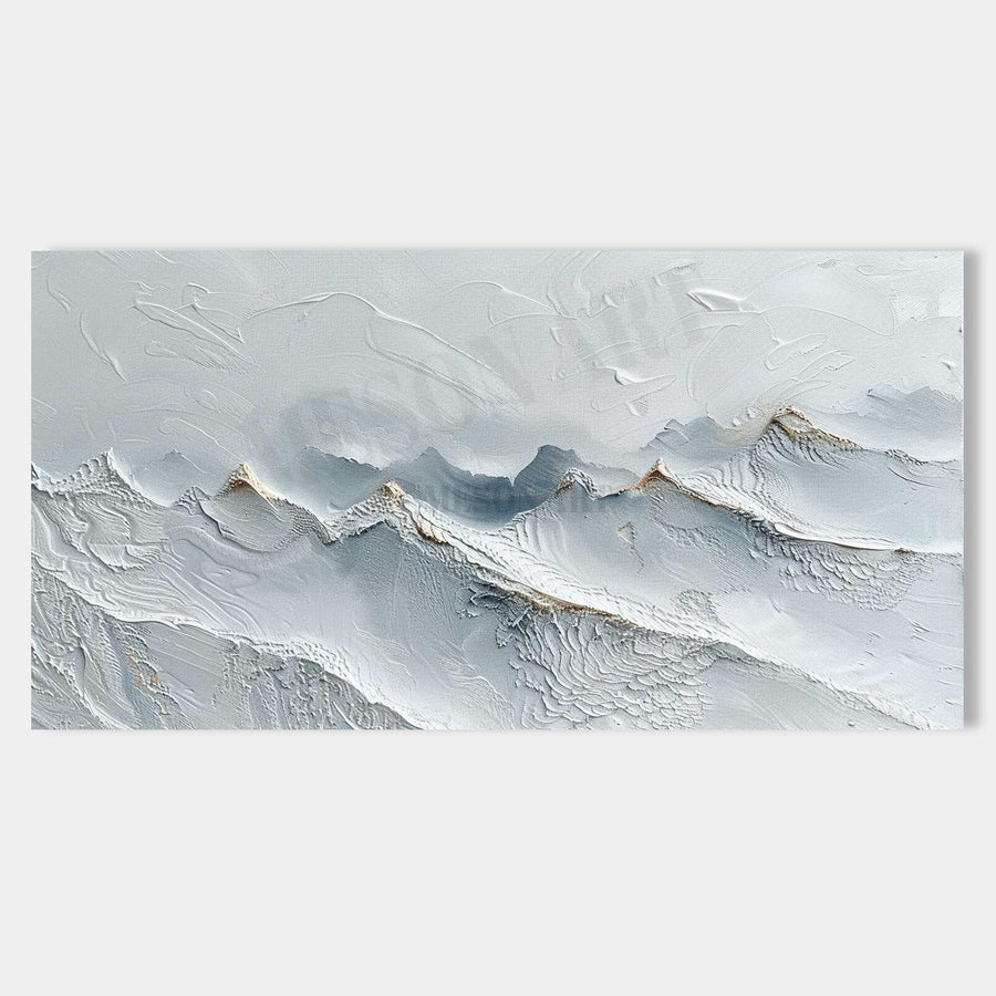 Snowbound Ridges in Soft Mist