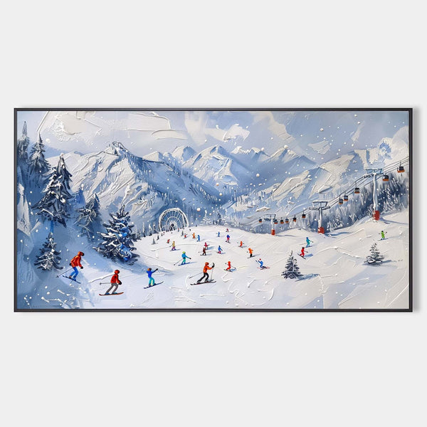 Snowy Alpine Ski Slope Panorama