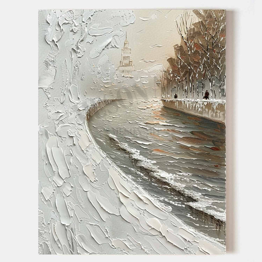 Snowy River Bend with Distant Spire