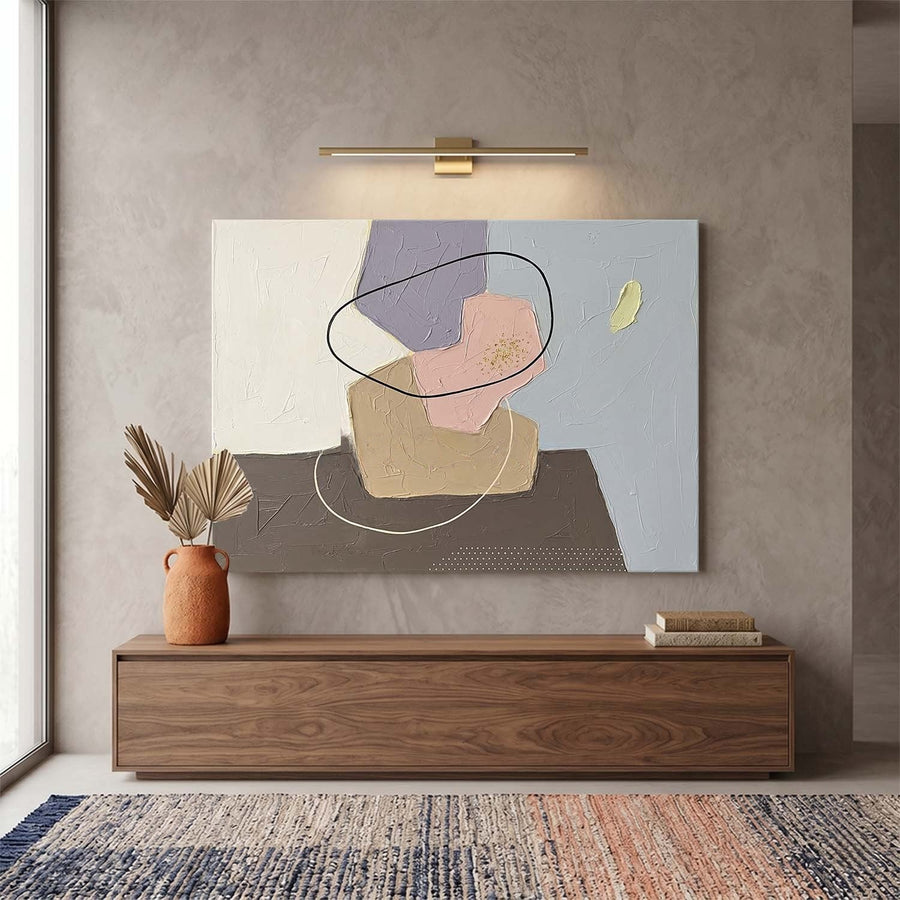 Soft Abstract Forms in Lavender and Blush
