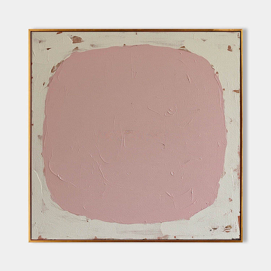 Soft Blush Square on Linen White