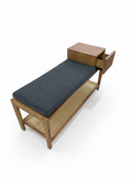 Solid Wood Entryway Bench with Storage - Detail View