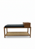 Solid Wood Entryway Bench with Storage - Main View
