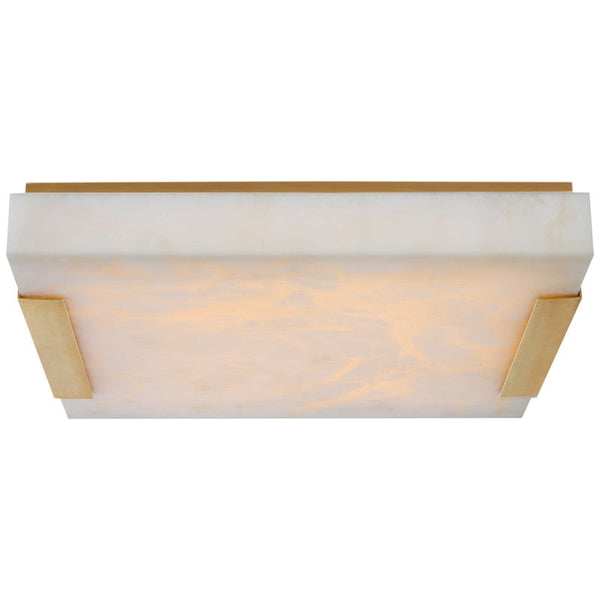 Square Alabaster Panel Wall Sconce with Slim Metal Frame
