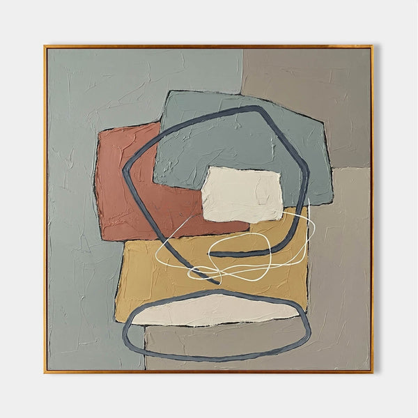 Stacked Earth Tone Abstract Forms