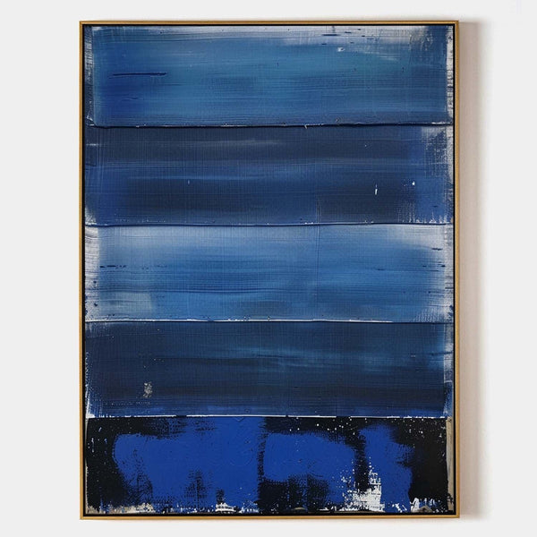 Stacked Indigo Bands at Nightfall