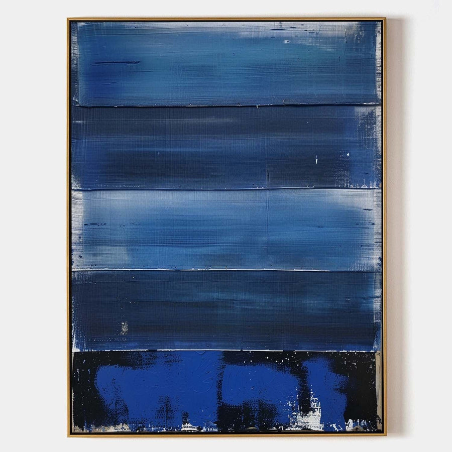 Stacked Indigo Bands at Nightfall