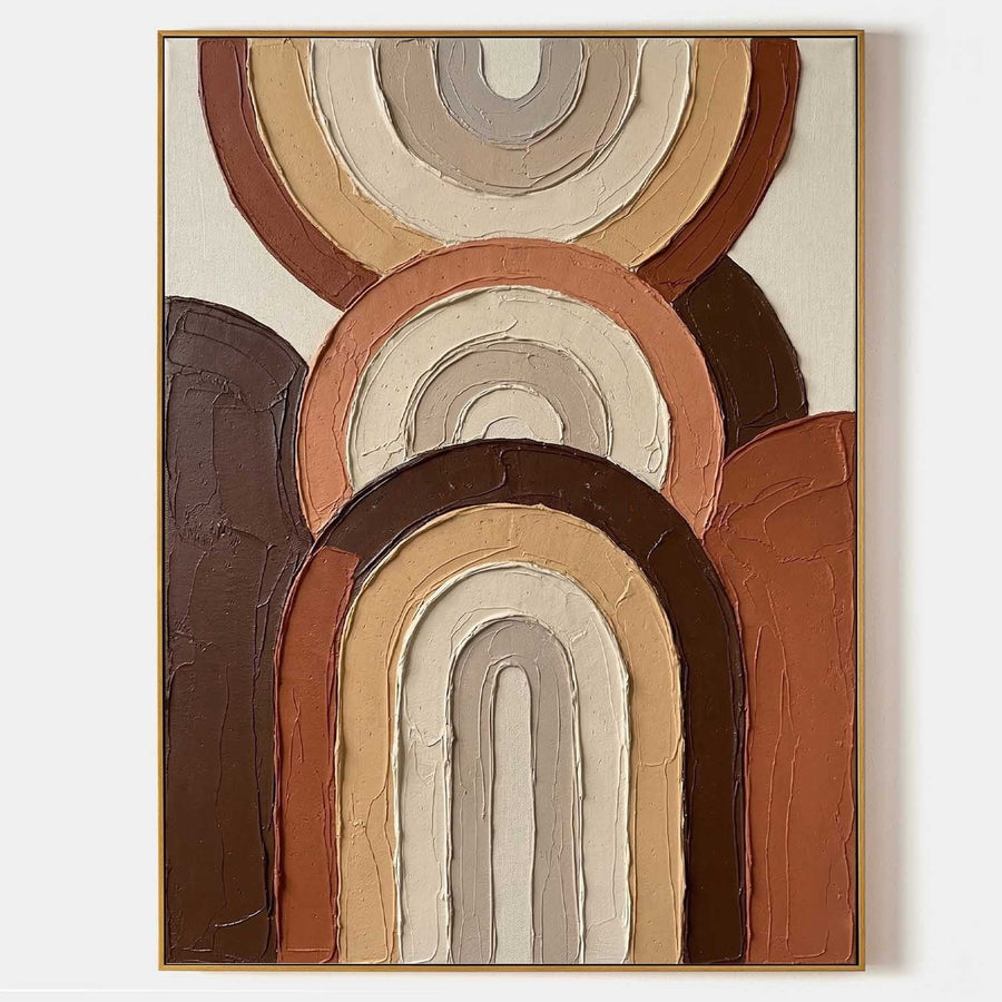 Stacked Terracotta Arches in Relief