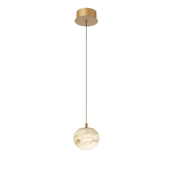 Staggered Ovoid Alabaster Cluster Pendant