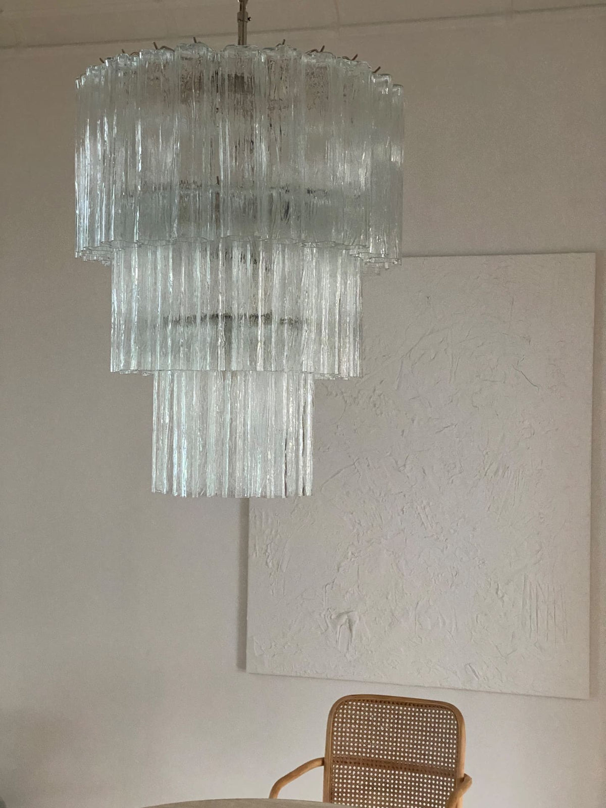 Starburst Clear Glass Tube Chandelier