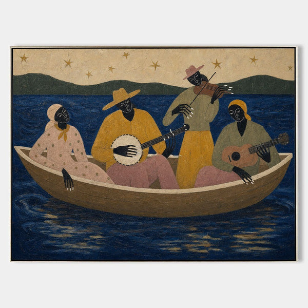 Starlit Boat of Folk Musicians